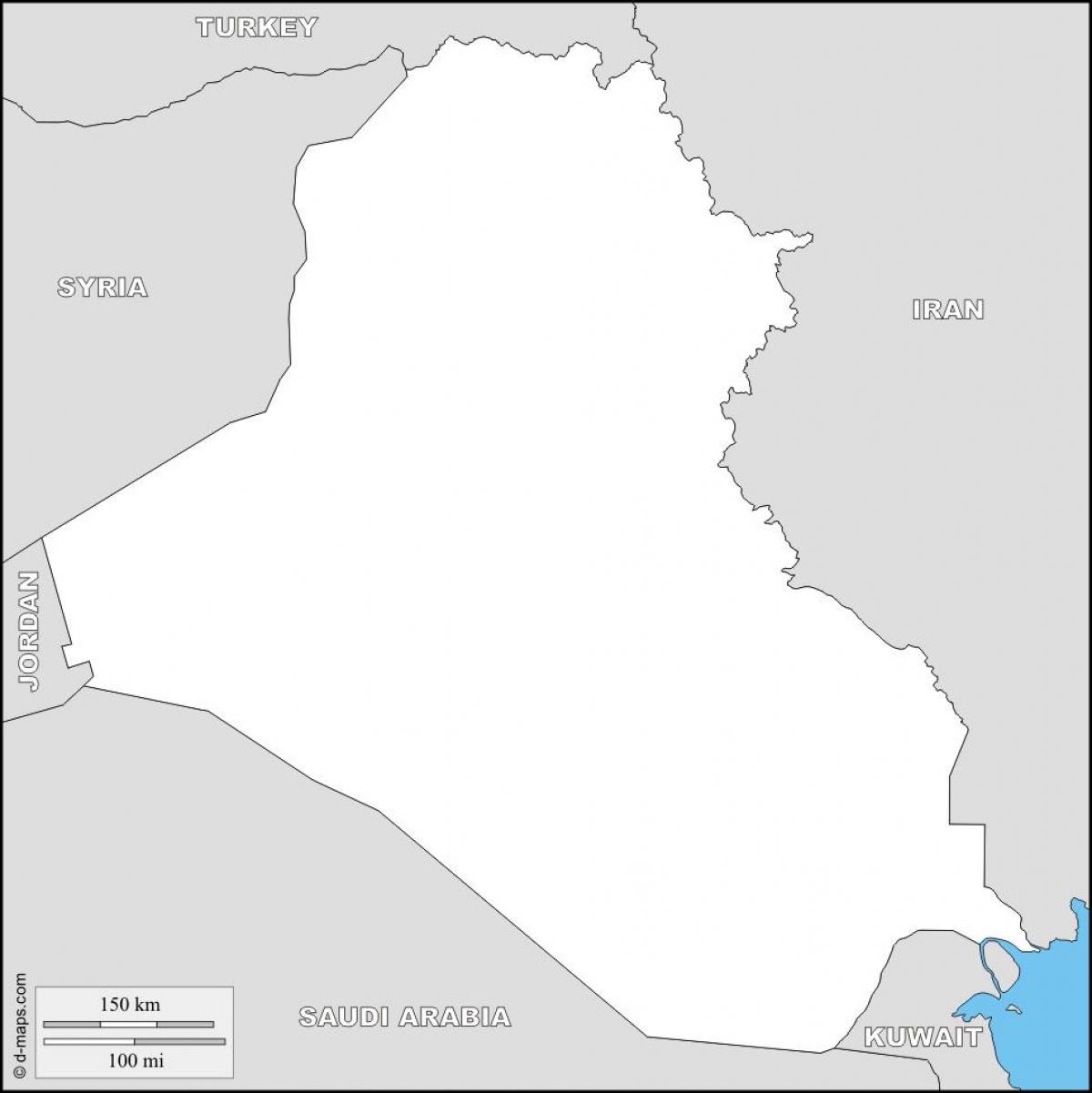 Карта Ирака пустой