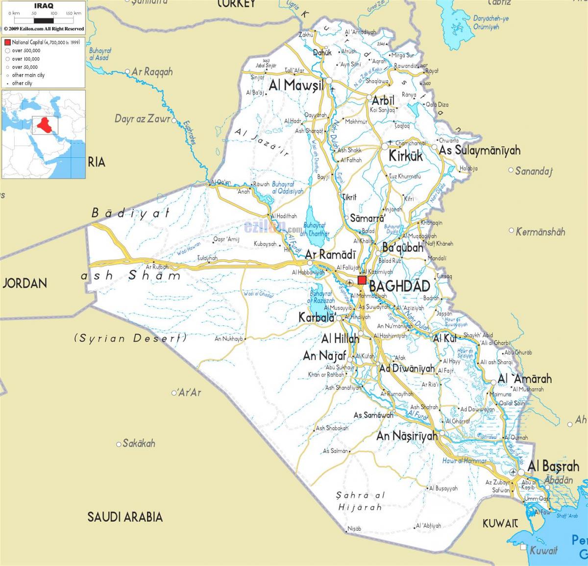 Карта реки Ираке 